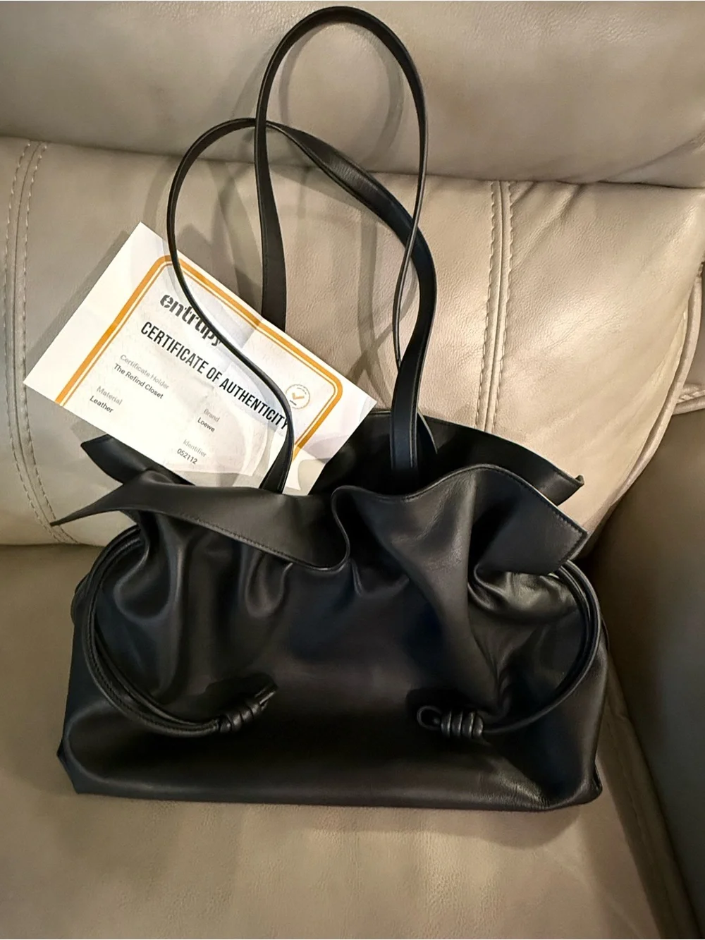 XL Loewe Flamenco Clutch - Black Nappa Calfskin